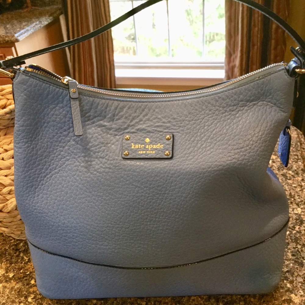 Kate Spade-  Bay Street Lexie Blue Pebble Handbag - Picture 4 of 8